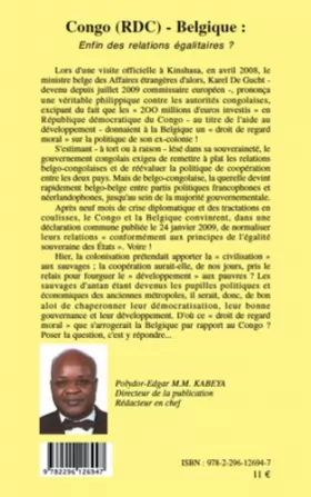 Couverture du produit · Palabres, N° 11 : Congo (RDC) - Belgique : Enfin des relations égalitaires ?
