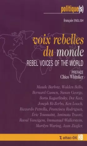 Couverture du produit · Voix rebelles du monde : Edition bilingue français-anglais