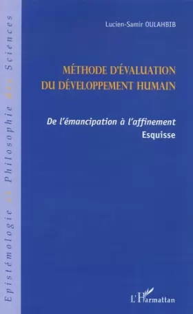 Couverture du produit · Méthode d'évaluation du développement humain