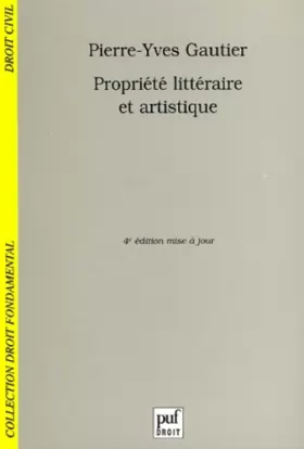 Couverture du produit · Propriété littéraire et artistique. 4ème édition
