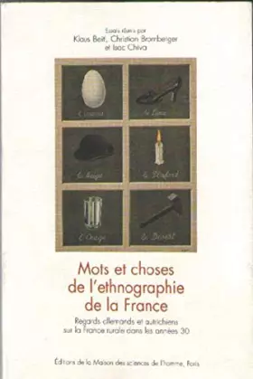 Couverture du produit · Mots et choses de l'éthnographie de la France