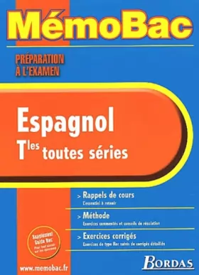 Couverture du produit · MEMO PREPA.EXAM. ESPAGNOL TERMINALE    (Ancienne Edition)