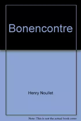 Couverture du produit · Bonencontre