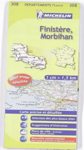 Couverture du produit · Carte DPARTEMENTS Finistre, Morbihan