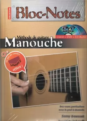 Couverture du produit · Bloc Notes Guitare Manouche Pac DVD+CD+Jeux de Cordes