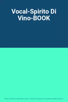 Couverture du produit · Vocal-Spirito Di Vino-BOOK