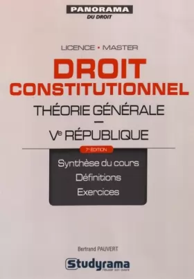 Couverture du produit · Droit constitutionnel théorie générale Ve République