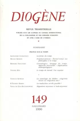 Couverture du produit · Diogène, numéro 149