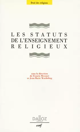 Couverture du produit · Les Statuts de l'enseignement religieux