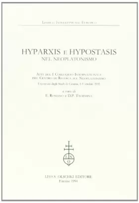 Couverture du produit · "hyparxis" e "hypostasis" nel neoplatonismo