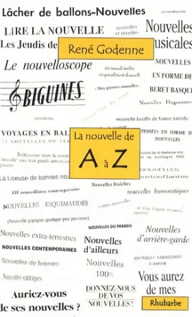 Couverture du produit · La nouvelle de A à Z: Ou un troisième tour du monde de la nouvelle de langue française
