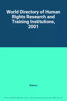 Couverture du produit · World Directory of Human Rights Research and Training Institutions, 2001