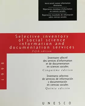 Couverture du produit · Selective Inventory of Social Science Information and Documentation Services, 1998