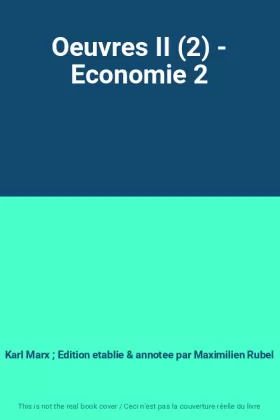 Couverture du produit · Oeuvres II (2) - Economie 2