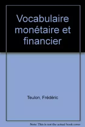 Couverture du produit · Vocabulaire monétaire et financier