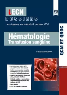 Couverture du produit · Hématologie Transfusion sanguine