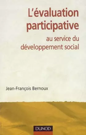 Couverture du produit · L'évaluation participative au service du développement social