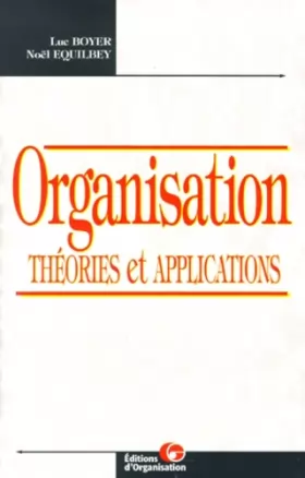 Couverture du produit · Organisation: Théories et applications