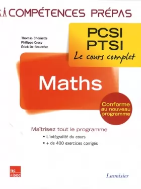 Couverture du produit · Maths 1re année PCSI-PTSI