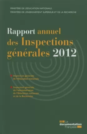 Couverture du produit · Rapport annuel des inspections générales 2012
