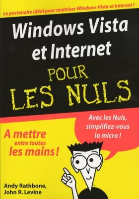 Couverture du produit · Windows Vista et Internet pour les Nuls