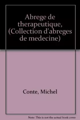 Couverture du produit · Abrégé de thérapeutique