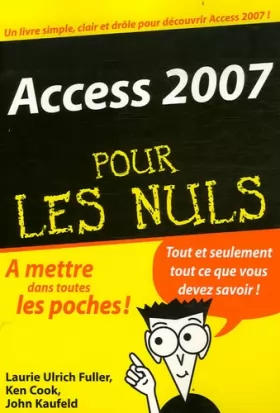 Couverture du produit · Access 2007 Poche Pour les Nuls
