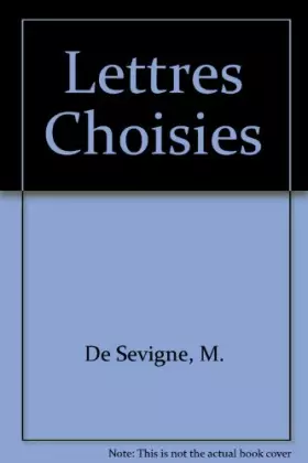 Couverture du produit · LETTRES CHOISIES