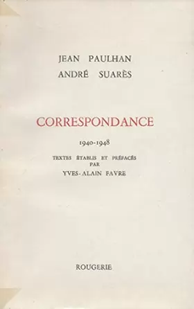 Couverture du produit · Correspondance : 1940-1948