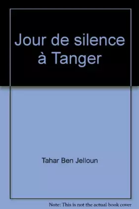 Couverture du produit · Jour de silence à Tanger