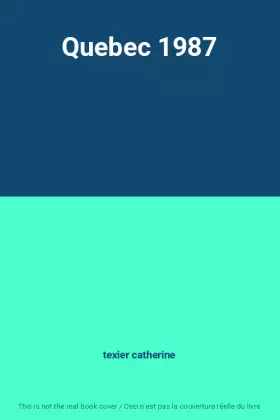 Couverture du produit · Quebec 1987