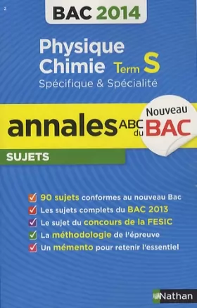 Couverture du produit · ANNALES BAC 2014 PHYS-CHIMIE S