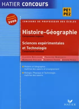 Couverture du produit · Histoire et Géographie, Composante majeure : Sciences expérimentales et technologie, Composante mineure
