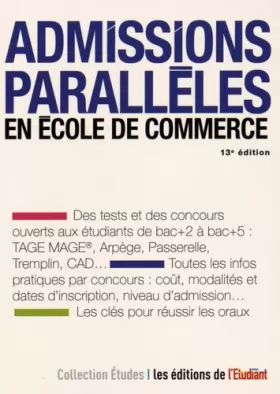 Couverture du produit · Admissions parallèles en école de commerce 13e édition