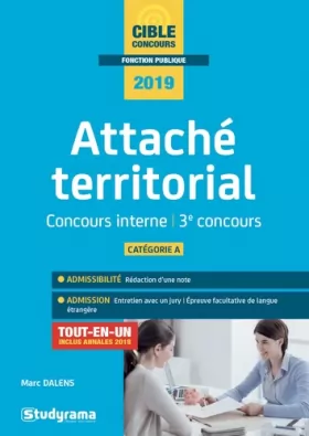 Couverture du produit · Attaché territorial - Concours interne et 3ème concours 2019