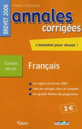 Couverture du produit · Français Brevet Toutes séries