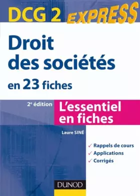 Couverture du produit · Droit des sociétés DCG 2 - 2e édition - en 23 fiches