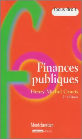 Couverture du produit · Finances publiques