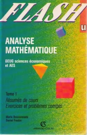 Couverture du produit · Analyse mathématique Tome 1 : Analyse mathématique