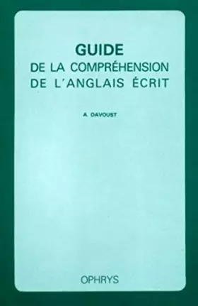 Couverture du produit · Guide de compréhension de l'anglais écrit
