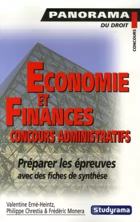 Couverture du produit · Economie et finances : concours administratifs : Economie politique, finances publiques, droit fiscal
