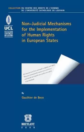 Couverture du produit · Non-judicial mechanisms for the Implementation of