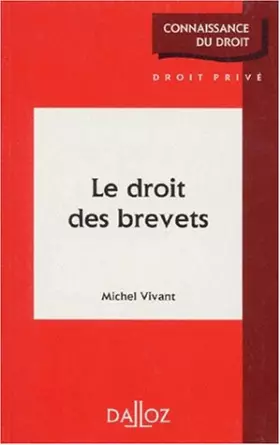 Couverture du produit · Le droit des brevets