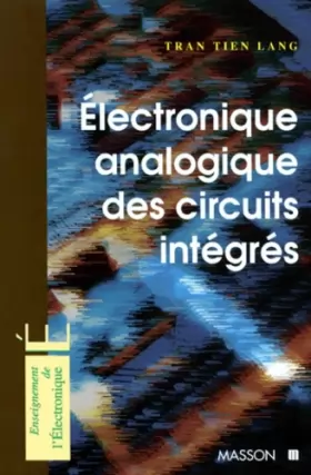 Couverture du produit · Électronique analogique des circuits intégrés