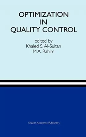 Couverture du produit · Optimization in Quality Control