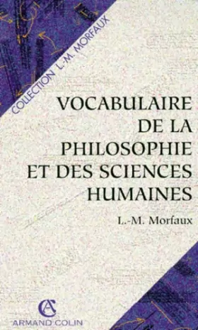 Couverture du produit · Vocabulaire de la philosophie et des sciences humaines