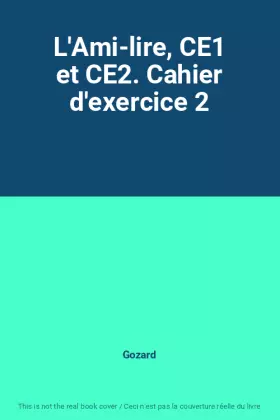 Couverture du produit · L'Ami-lire, CE1 et CE2. Cahier d'exercice 2