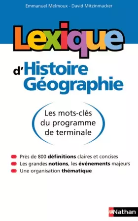 Couverture du produit · Lexique d'histoire-géographie