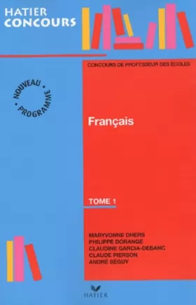 Couverture du produit · Préparation à l'épreuve de français du concours de professeur des écoles, tome 1