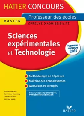 Couverture du produit · Hatier Concours CRPE 2011- Sciences expérimentales et Technologie - Epreuve d'admissibilité